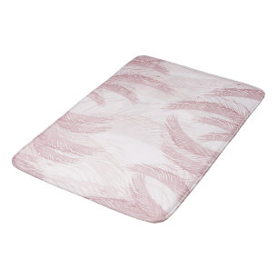 Blush Pink Feather Palm Bliss 1 Badmat