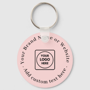 Blush Pink Feminine Custom Business Logo Design Sleutelhanger