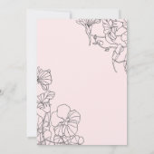 Blush Pink Floral 60th Birthday Party Kaart (Achterkant)