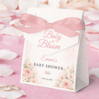 Blush Pink Floral Baby in Bloom  Bedankdoosjes