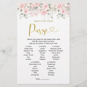 Blush Pink Floral Baby shower Wat in je tas