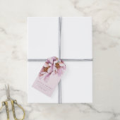 Blush Pink Floral Bloom Favor Gift Labels Cadeaulabel (Met Touw)