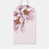 Blush Pink Floral Bloom Favor Gift Labels Cadeaulabel (Achterkant)
