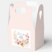 Blush Pink Floral Boho Pampas race Weddenschap Bedankdoosjes (Geopend)