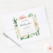 Blush Pink Floral bookplate sticker (Envelop)