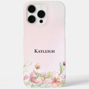  Blush Pink Floral iPhone 16 Pro Max Hoesje