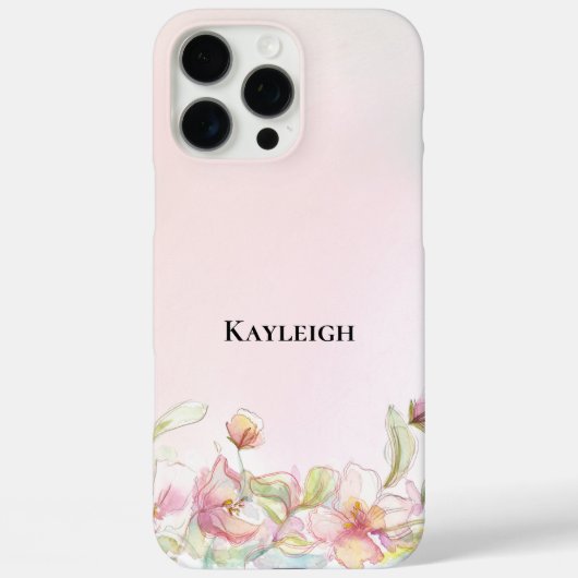 Blush Pink Floral Case-Mate iPhone Case (Achterkant)