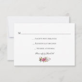 Blush Pink Floral Chalkboard Wedding Rsvp Card Save The Date (Achterkant)