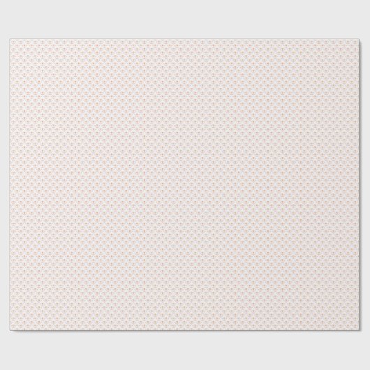 Blush Pink Floral Crest op wit inpakpapier (Vlak)