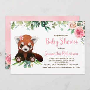 Blush Pink Floral Cute Beer Girl Baby shower Kaart