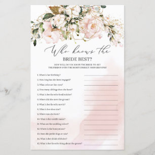 Blush Pink Floral die het beste spel kent