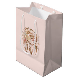 Blush Pink Floral Dream Catcher Verjaardag Medium Cadeauzakje