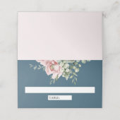 Blush Pink Floral Eucalyptus Dusty Blue Wedding (Buitenkant ongevouwen)