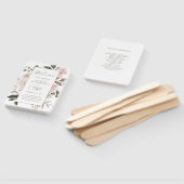 Blush Pink Floral | Faux Gold geometrische bruilof Handwaaier (Niet-gemonteerd)