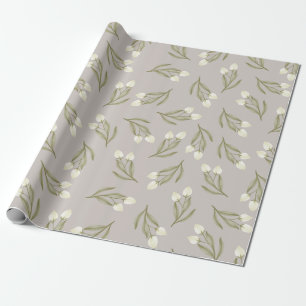 Blush Pink Floral Folksy Wrapping Paper Cadeaupapier