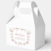 Blush Pink Floral Frame Baptism Gable Bedankdoosjes (Achterkant)