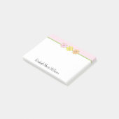 Blush Pink Floral gepersonaliseerd Post-it® Notes (Schuin)