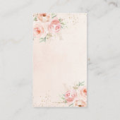 Blush Pink Floral Gold Enclosure Card Informatiekaartje (Achterkant)