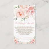 Blush Pink Floral Gold Enclosure Card Informatiekaartje (Voorkant)