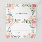 Blush Pink Floral Gold Geometric Botanical Weddens (Buitenkant ongevouwen)