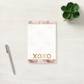 Blush Pink Floral Gold Glitter XOXO Post-it® Notes (Kantoor)