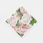 Blush Pink  Floral Greenery Servet (Hoek)