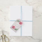 Blush Pink Floral Greenery Waterverf Wedding Cadeaulabel (Met Touw)