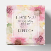 Blush Pink Floral Hartelijk dank Bedankdoosjes (Bovenkant)