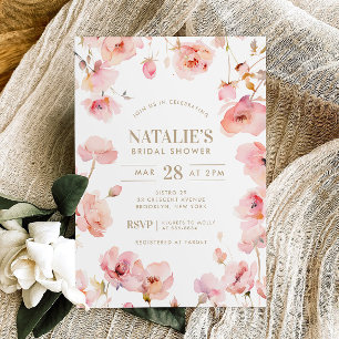 Blush Pink Floral Love is in Bloom Vrijgezellenfee Kaart