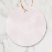 Blush Pink Floral Love is Sweet Wedloop Round Bedankjes Labels (Achterkant)