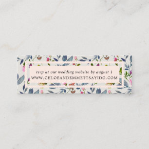 Blush Pink Floral Mariage Website Cartes RSVP