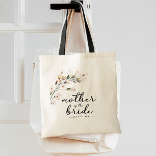 Blush Pink Floral Moeder van de Bride Tote Bag