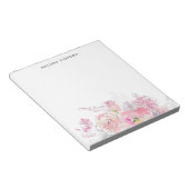 Blush Pink Floral Notitieblok (Schuin)