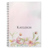 Blush Pink Floral Notitieboek (Voorkant)
