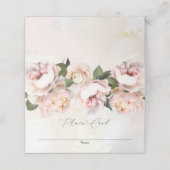 Blush Pink Floral Party Place Card (Buitenkant ongevouwen)