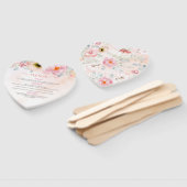 Blush Pink Floral Pumpkins Herfst Party Menu Handwaaier (Niet-gemonteerd)