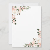 Blush Pink Floral Rustic Floral Wedding Kaart (Achterkant)