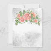 Blush Pink Floral Save the Date (Achterkant)