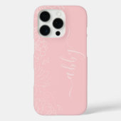 Blush Pink Floral Script iPhone / iPad case (Achterkant)