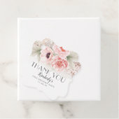 Blush Pink Floral Verjaardagsfeestje Dank u Bedankjes Labels (In situ)