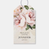 Blush Pink Floral Vrijgezellenfeest Dank u wel Cadeaulabel (Voorkant)