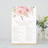 Blush Pink Floral Wat zit er in je telefoonschoeis (Staand voorkant)