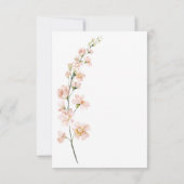 Blush Pink Floral Waterverf Wedding Save The Date (Achterkant)