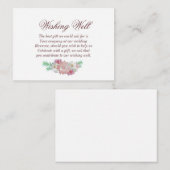 Blush Pink Floral Weddenschap goed Informatiekaartje (Voorkant / Achterkant)