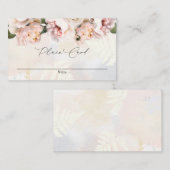 Blush Pink Floral Weddenschap Plaats kaart (Voorkant / Achterkant)