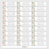 Blush Pink Floral Wedding Guest Address Sticker (Vel)