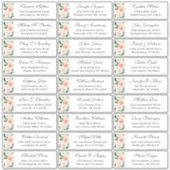 Blush Pink Floral Wedding Guest Address Sticker (Voorkant)