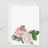 Blush Pink Floral Wedding Kaart (Achterkant)