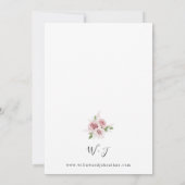 Blush Pink Floral Wedding Kaart (Achterkant)