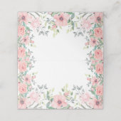 Blush Pink Flowers Sage Green Leaves Spring Summer (Buitenkant ongevouwen)